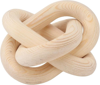 FILFEEL Decorative Wood Chain Link for Home & Coffee Shop - Rustic for Living Room and Bedroom (Natural Wood)