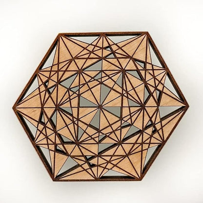 Geometric Wood Coasters Set of 4 - Laser Cut