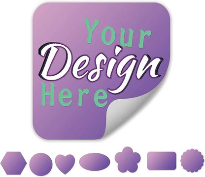 Jamipasp Custom Stickers for Business Logo Personalized Stickers Labels Customized with Photo, Name, Circle, Rectangle, Square, Waterproof Vinyl, Clear PVC,100,200pcs, 1",1.5",2", 3", 4",5" 6"