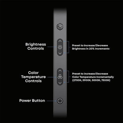 Lume Cube Edge Light 2.0 Bi-Color LED Desk Lamp - Black