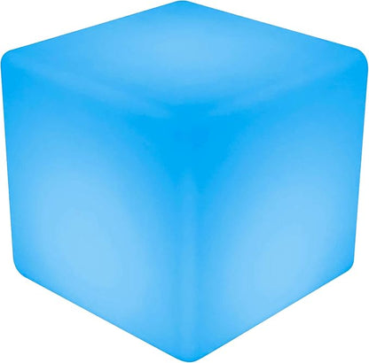 8-Inch LED Dimmable Glow Cube Waterproof Rechargeable Adjustable RGB Color Changing with Remote Control, Sensory Toys for Kids, Night Light Indoor Outdoor Decorative Lighting