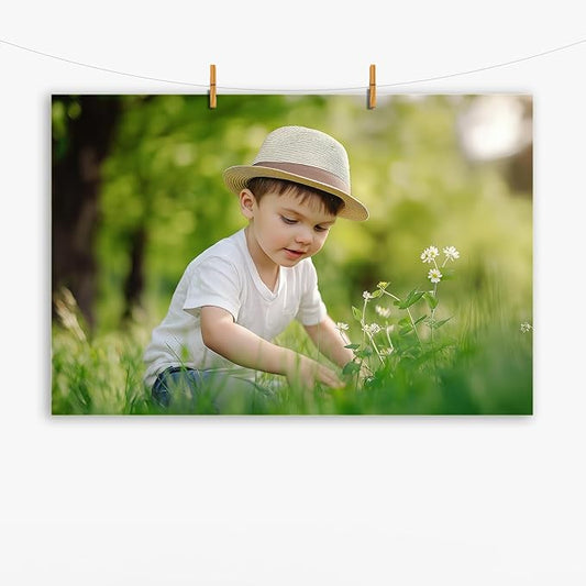 Personalized Wall Art for Wall Custom Photo Print on Canvas Wall Art for Wedding Pet Family Lovers Birthday Keepsakes Unframed Rolled Canvas Printed 12x8in