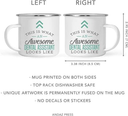Andaz Press 11oz. Stainless Steel Campfire Coffee Mug Gift, This is What an Awesome Dental Assistant Looks Like, 1-Pack, Birthday Gift Ideas Coworker Him Her, Includes Gift Box