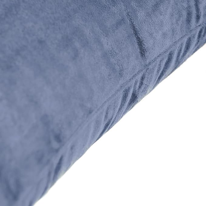 FY FIBER HOUSE Pack of 2 Velvet Throw Pillow Covers Decorative Pillowcase Soft Solid Cushion Cover, 18 x 18 Inch, Stone Blue