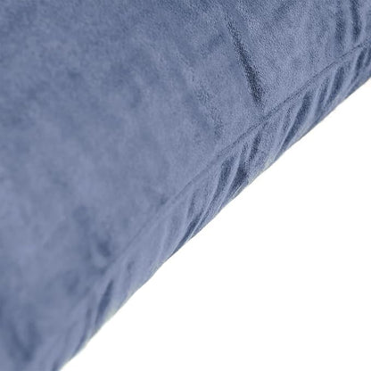 FY FIBER HOUSE Pack of 2 Velvet Throw Pillow Covers Decorative Pillowcase Soft Solid Cushion Cover, 18 x 18 Inch, Stone Blue