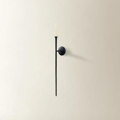 One Piece Aspar Wall Sconce, Modern Candle Holder with Elegant Hook Design, Versatile Decorative Lighting for Indoor Wall Decor and Ambiance Setting, Black (Candle Not Included)