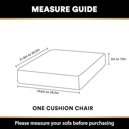 PrinceDeco Stretch Velvet Couch Cushion Cover,Soft Fitted Cushion Slipcover for Arm Chair Sofa Cushion Furniture Protector Seat Cushion Sofa Cover Width Up to 29.5", Oatmeal