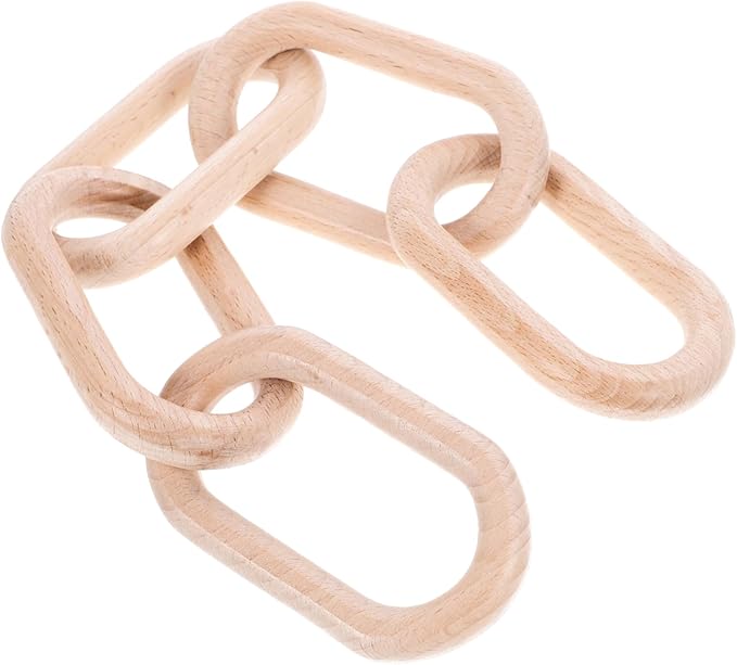 Wood Chain Link Decor Minimalist Wood Art Sculpture for Living Room Versatile Home Decoration Rustic Aesthetic for Festive Occasions and