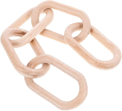 Wood Chain Link Decor Minimalist Wood Art Sculpture for Living Room Versatile Home Decoration Rustic Aesthetic for Festive Occasions and