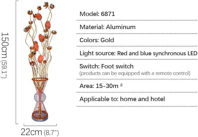 Nordic Modern Flower Floor Lamp Fashion Art Living Room Sofa Bedroom Wedding LED Originality Decorative Standing Light (Style 22)