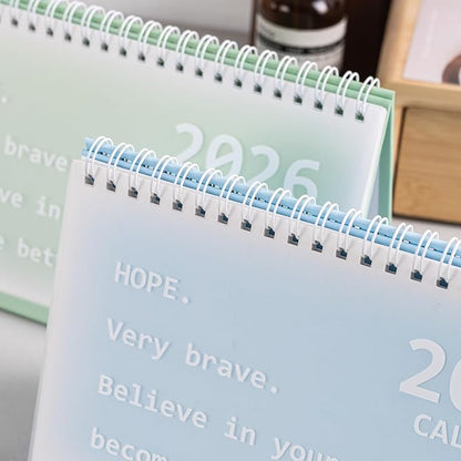 2026 Mini Desk Calendar Home Office School Calendar 8.3" x 5.2" - Blue (Oct. 2025 to Dec. 2026)