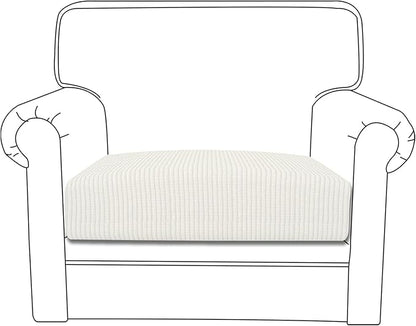 Easy-Going Stretch Chair Cushion Cover Sofa Cushion Furniture Protector Sofa Seat Sofa Slipcover Sofa Cover Soft Flexibility with Elastic Bottom(Chair Cushion, Cream)