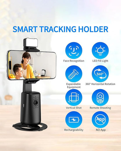 Auto Face Tracking Tripod 360° Rotation, 67" Tripod for iPhone Selfie Stick,Phone Tripod Stand Holder with Remote Gesture Control,No App, for Live Video Tiktok Live Vlog Streaming Video