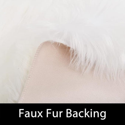 Latepis White Faux Fur Rug 3x5, Faux Sheepskin Rugs for Living Room, Fluffy Washable Rug for Bedroom Dorm Luxury Room Decor, Furry Rugs, Rectangle