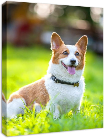 YYYYHPP Canvas Prints with Your Photos, Personalized Photo to Canvas Wall Art,Canvas Printing for Wedding, Family, Baby, Pets, Home Office Decor, Wrapped Frame 12"x16"