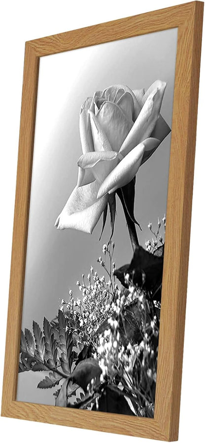Americanflat 12x18 Poster Frame with Polished Plexiglass - Wide Picture Frames Made of Engineered Wood for Vertical or Horizontal Wall Display - Epic Collection - Dark Oak