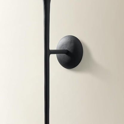 One Piece Aspar Wall Sconce, Modern Candle Holder with Elegant Hook Design, Versatile Decorative Lighting for Indoor Wall Decor and Ambiance Setting, Black (Candle Not Included)