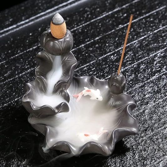 Ceramics Lotus Flower Incense Burner, Aromatherapy, Home Decor