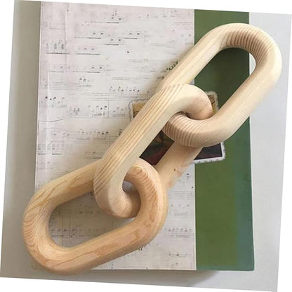 Artibetter Decor Wood Chain Link Decoration Earthy Cottagecore Living Room Mantle Decor Minimalist Style