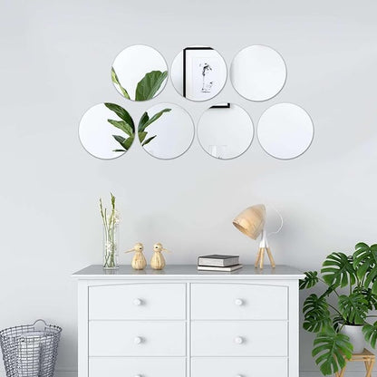 Efavormart 10" Round Glass Mirror Wedding Party Table Decorations Centerpieces - 6 PCS