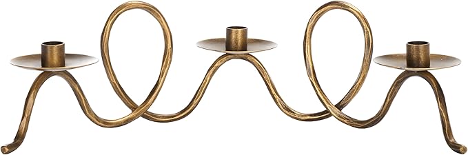 SAFAVIEH Home Collection Cian Brass Candleholder Centerpiece