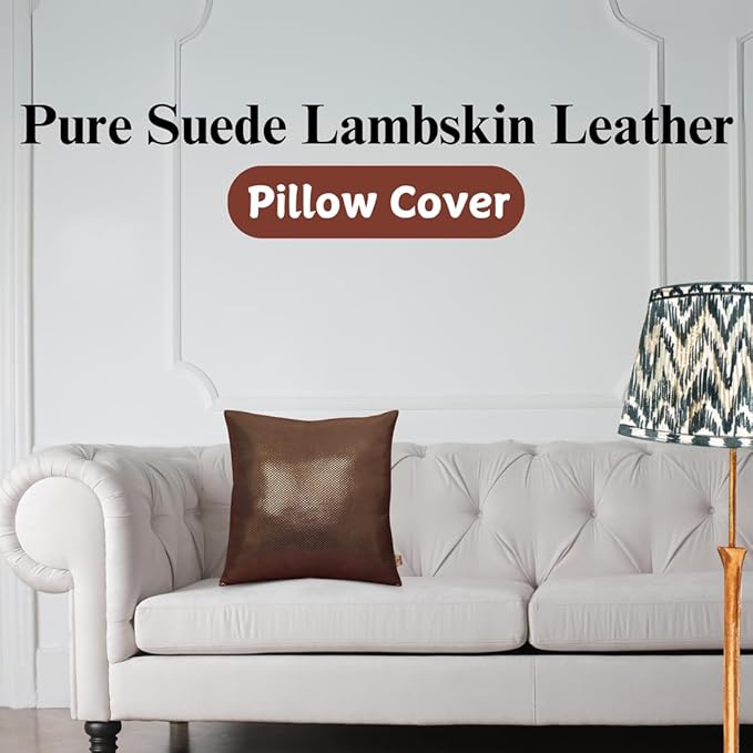 Star Sparkling Suede Leather Pillow Cover, Square Soft Golden Metallic Throw Pillow Covers, Pillow Cases for Home Décor, Sofa, Couch Chair, Car (18x18 Inches, Sparkling Dark Grey Pack of 2)