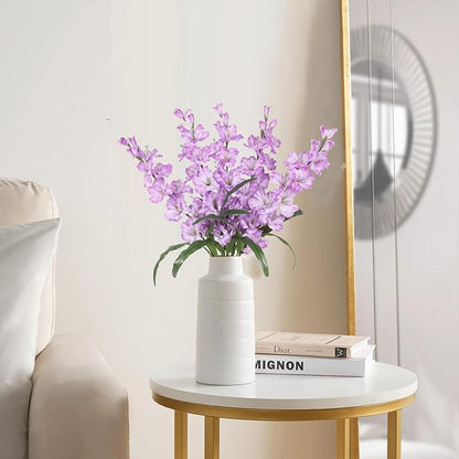 IPOPU Purple Artificial Gladiolus Flowers 5PCS Lavender Flowers Artificial Gladiolus 33" Long Stem Artificial Flowers for Tall Vase Wedding Home Party Table Floral Arrangement (Light Purple)