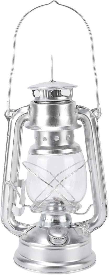 Diydeg Kerosene Lantern, Retro Oil Lamp with Large Capacity Oil Tank and Wick for Indoor Outdoor Use, Vintage Hanging Iron Lantern for Camping Emergency Decoration