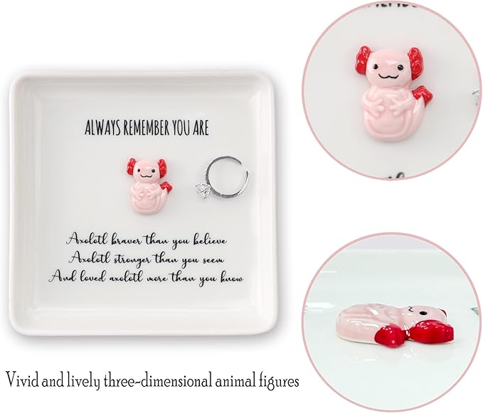 HOME SMILE You Are Brave Than You Think Gifts Ring Dish Jewelry Tray-Inspirationl Gifts for Women Friend DaughtStocking Stuffers for Daughterer Cheer UP Motivational Encouragement