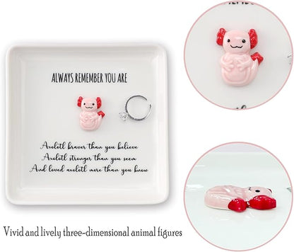 HOME SMILE You Are Brave Than You Think Gifts Ring Dish Jewelry Tray-Inspirationl Gifts for Women Friend DaughtStocking Stuffers for Daughterer Cheer UP Motivational Encouragement