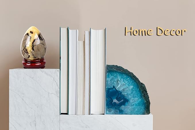 AMOYSTONE Natural Septarian Dragon Egg for Home Decor Ornamet Specimen Large Single 3-3.5", for Table Decor, Crystal Healer Grid Stone Witchcraft