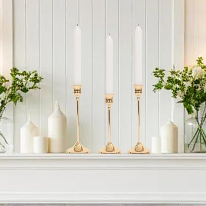 Candlestick Holders 45 PCS, Metal Taper Candle Holder, Gold Candle Holders for Pillar Candles, Vintage Dining Table Centerpiece Decorations for Wedding Party Christmas Halloween Decor