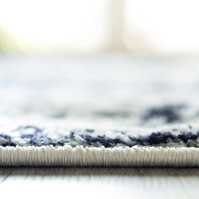 Rugs.com Arlington Collection Rug – 6' x 9' Blue Medium-Pile Rug Perfect for Living Rooms, Large Dining Rooms, Open Floorplans