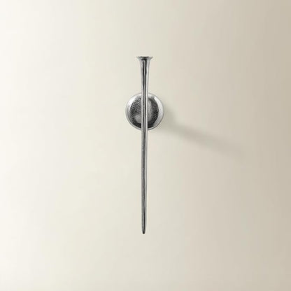Z Gallerie One Piece Aspar Wall Sconce, Modern Candle Holder with Elegant Hook Design, Versatile Decorative Lighting for Indoor Wall Decor and Ambiance Setting, Silver (Candle Not Included)