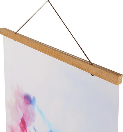 Medog Magnetic Poster Hanger Frame, 12x18 12x16 12x20 12x24 12x36 Poster Frame,For Magnet Canvas Print Poster Hanging Kit,Teak,3 Pack