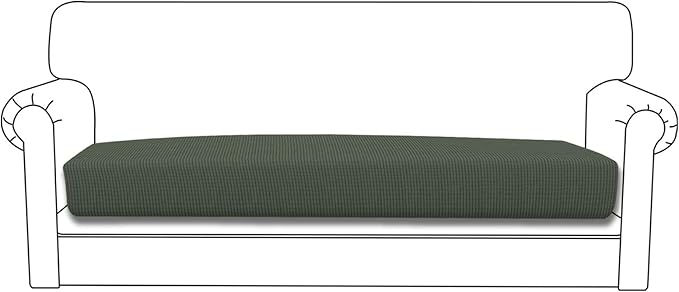Easy-Going Stretch Cushion Cover Sofa Cushion Furniture Protector Sofa Seat Sofa slipcover Sofa Cover Soft Flexibility with Elastic Bottom(Sofa Cushion,Olive Green)