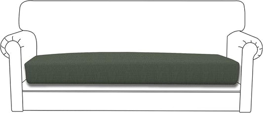 Easy-Going Stretch Cushion Cover Sofa Cushion Furniture Protector Sofa Seat Sofa slipcover Sofa Cover Soft Flexibility with Elastic Bottom(Oversized Sofa Cushion,Olive Green)