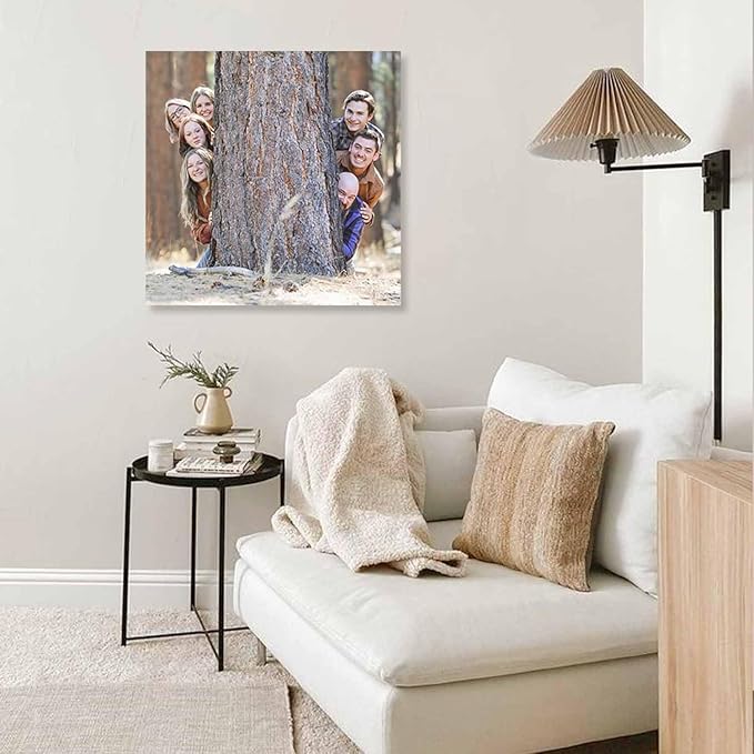 JIMUJIA Custom Canvas Art Print 20"x20" - Unframed Artwork, Personalized Wall Decor, Customizable Photo, Custom Portrait, Office, Living Room, Bedroom Wall Art(20×20in,Unframe)