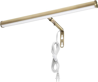 Maxxima 14 in. LED Picture Light - Integrated LED Display Wall Light, 3000K Warm White, 200 Lumens, Includes On/Off Switch, Adjustable Decor Light for Indoor Art Display - Antique Brass Finish