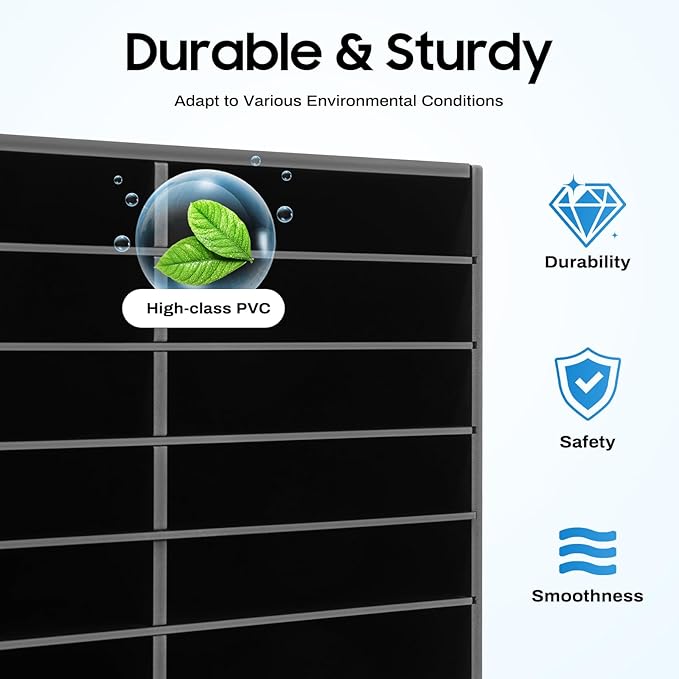 Literature Organizer with 27 Compartments | Adjustable Desktop File Sorter Mail Center for Home, Office & Classroom | PVC Paper Storage Cabinet with Shelves, Black