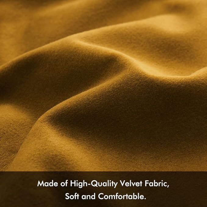 MIULEE Velvet Throw Pillow Covers 12x20 Inch, Pack of 2 - Mustard Yellow, Soft Solid Lumbar Decorative Pillow Covers Modern Luxury Home Decor for Spring Couch Sofa Bedroom Livingroom