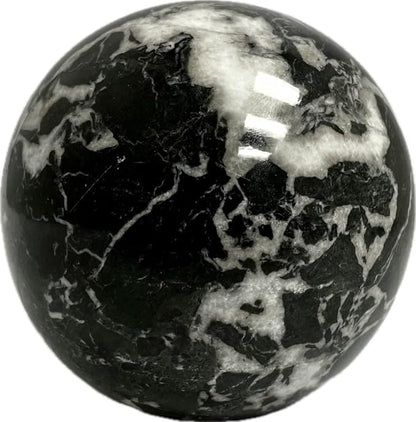 Decorative Black Marble Sphere, Stone Sphere Ball Decor - Large, 4 Inch