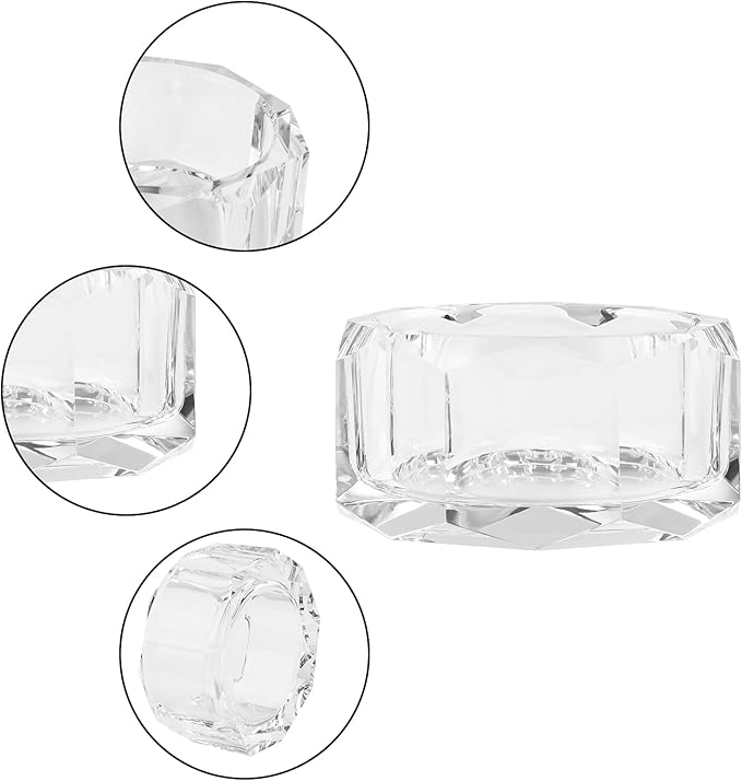 kitCom Crystal Candy Dish Hand-Cut Home Decorative Jewelry Box Candy Jar W 3.94" x H 1.97", Comes With Gift Box