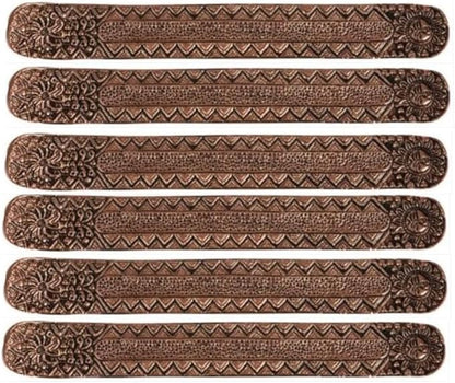 Hosley Set of 6 Metal Incense Stick Holders 9.5-Inch with Ash Catcher, Elegant Copper Finish, Ideal Gift for Wedding, Aromatherapy, Zen, Spa, Reiki, Meditation, Home Decor, Room Decor, Kitchen Decor