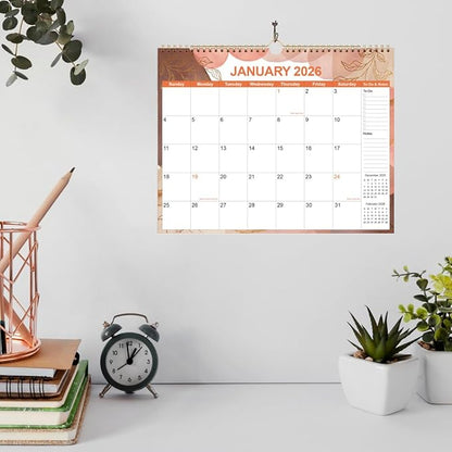 2026 Calendar - Calendar 2026 12 Month Planner from January 2026 to December 2026, Monthly Planner 2026 with Thick Paper, 11" x 14.5", Gold Leaf