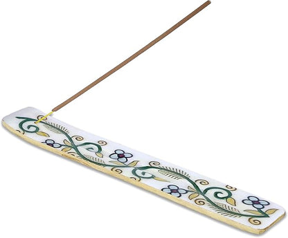 Bless-International Traditional-Handmade-Burner Wooden-Incense-Stick-Holder Ash-Catcher-Stand for-Aromatherapy-Meditation-Yoga (Inner Peace) 10 Inches, Pack of 2