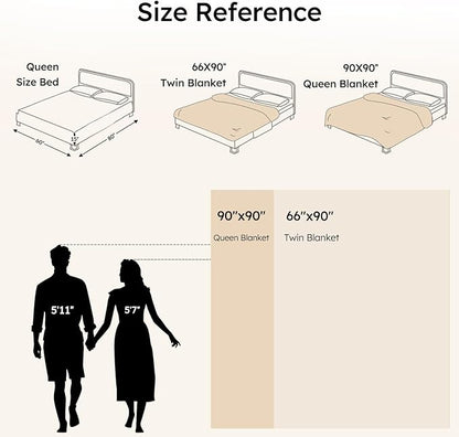 100% Cotton Muslin Blanket Twin XL Size 66" x 90" for Bed Couch Summer Gauze Blanket for Adults Lightweight and Breathable Apricot
