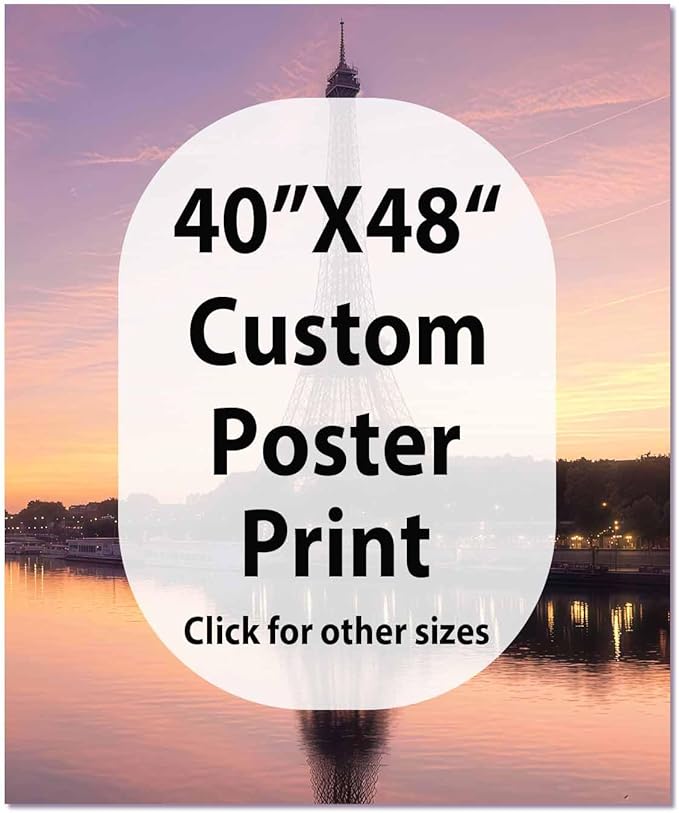 JIMUJIA Custom Canvas Art Print 40"x48" - Unframed Artwork, Personalized Wall Decor, Customizable Photo, Custom Portrait, Office, Living Room, Bedroom Wall Art(40×48in,Unframe)