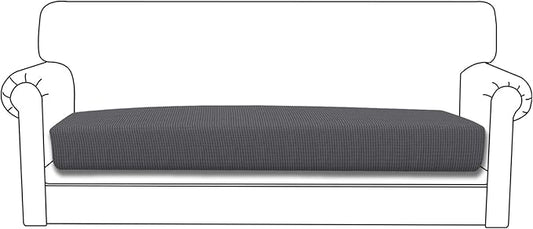 Easy-Going Stretch Cushion Cover Sofa Cushion Furniture Protector Sofa Seat Sofa slipcover Sofa Cover Soft Flexibility with Elastic Bottom(Sofa Cushion,Gray)