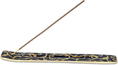 Yajna Traditional-Handmade-Burner Wooden-Incense-Stick-Strip-Holder Ash-Catcher-Stand for-Aromatherapy-Meditation-Yoga (Beautiful Mind) 10 Inches, Pack of 1
